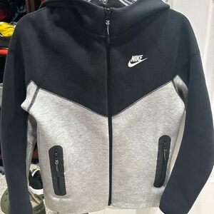 Nike Kids Black and Gray Full-Zip Hoodie